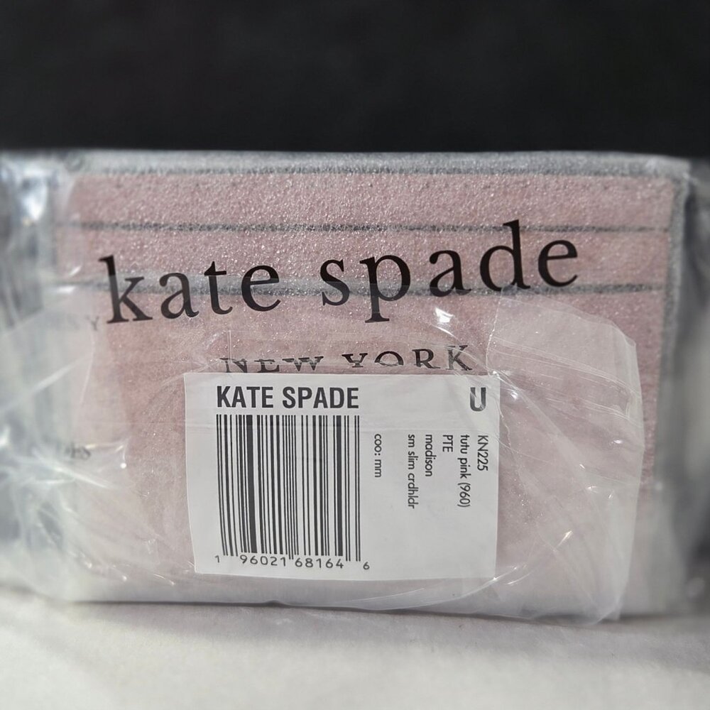 NWT Kate Spade Madison Small Slim Card Holder - Tutu Pink - Picture 3 of 4